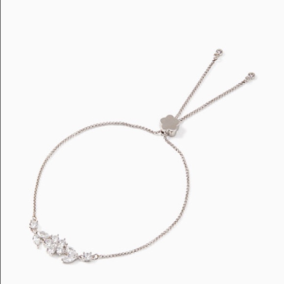 NWT KATE SPADE SILVER “GLEAMING GARDENIA” BRACELET - Picture 1 of 5